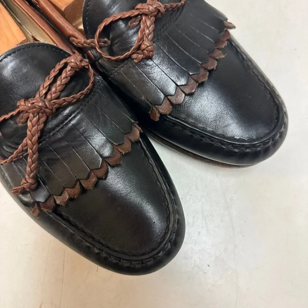 VGUC Rancourt & Co. x FootJoy Tassel Loafer Kiltie Black Made in USA 10.5 E